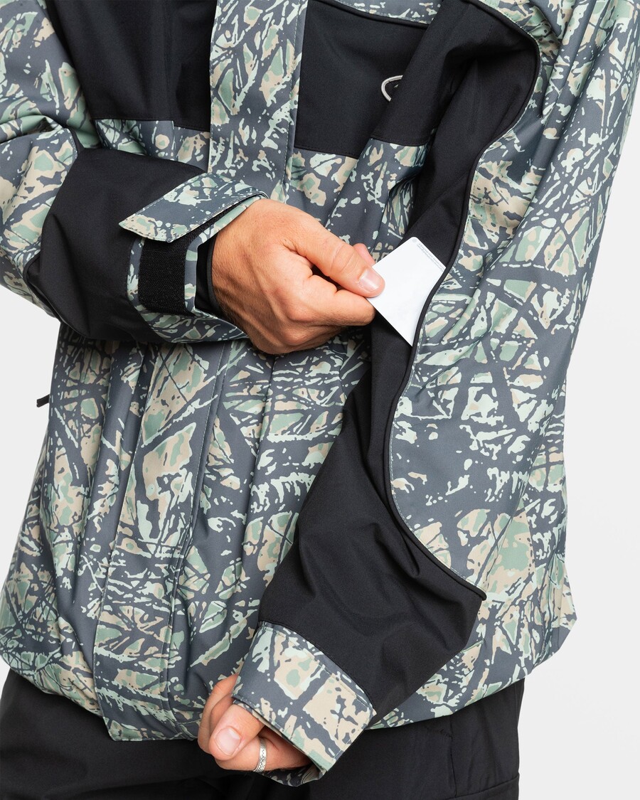 Quik Silver High Altitude 20K Snow Jacket - Woodland Abstract Sea Spray