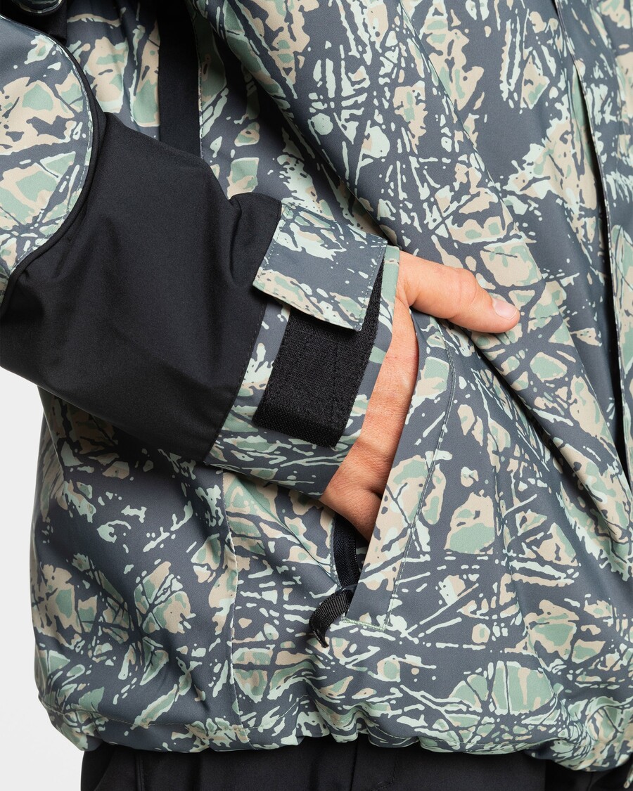 Quik Silver High Altitude 20K Snow Jacket - Woodland Abstract Sea Spray