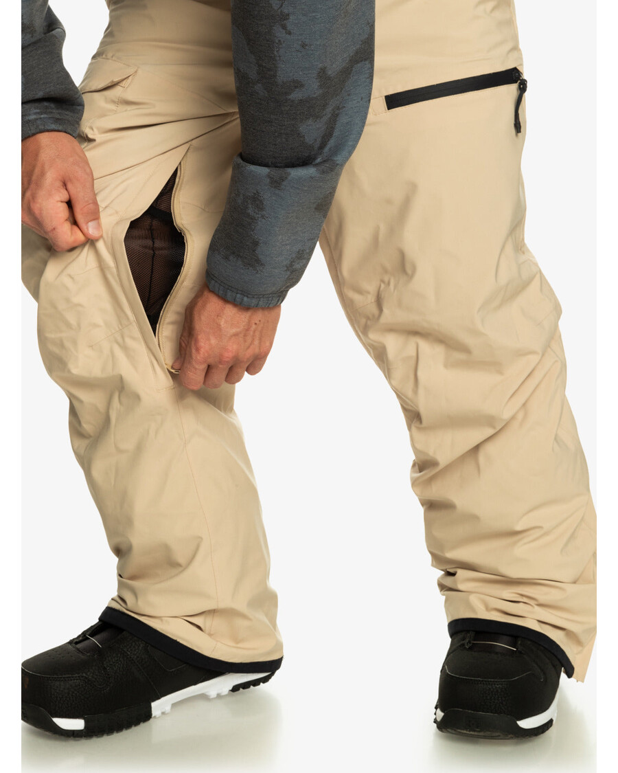 Pantaloni Tecnici Da Neve Quiksilver Utility - Kaki Chiaro