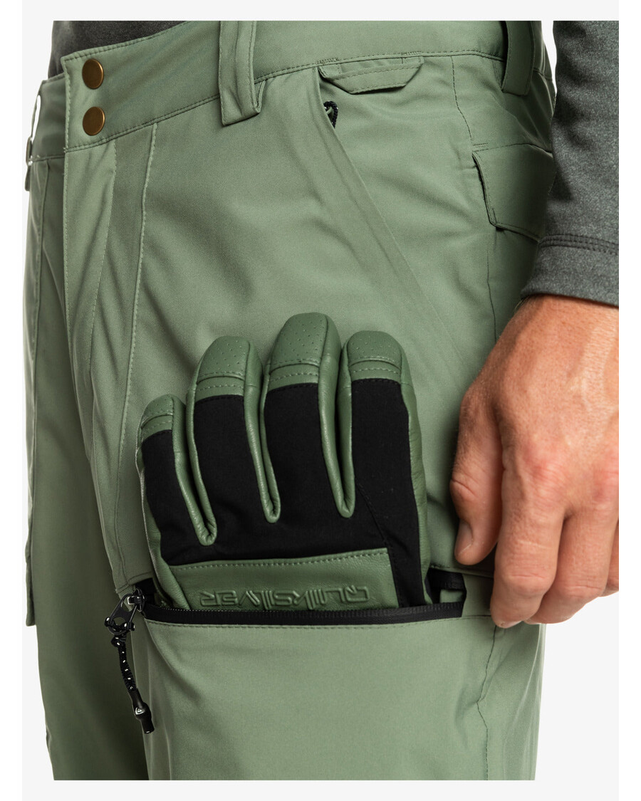 παντελόνι χιονιού κοχύλι χρηστικό Quiksilver - δάφνινο στεφάνι