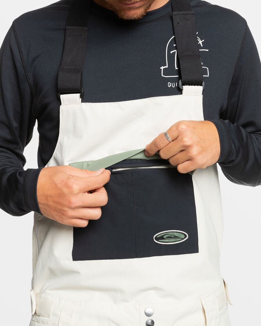 Quik Silver Fly High Bib Snow Pants - Birch