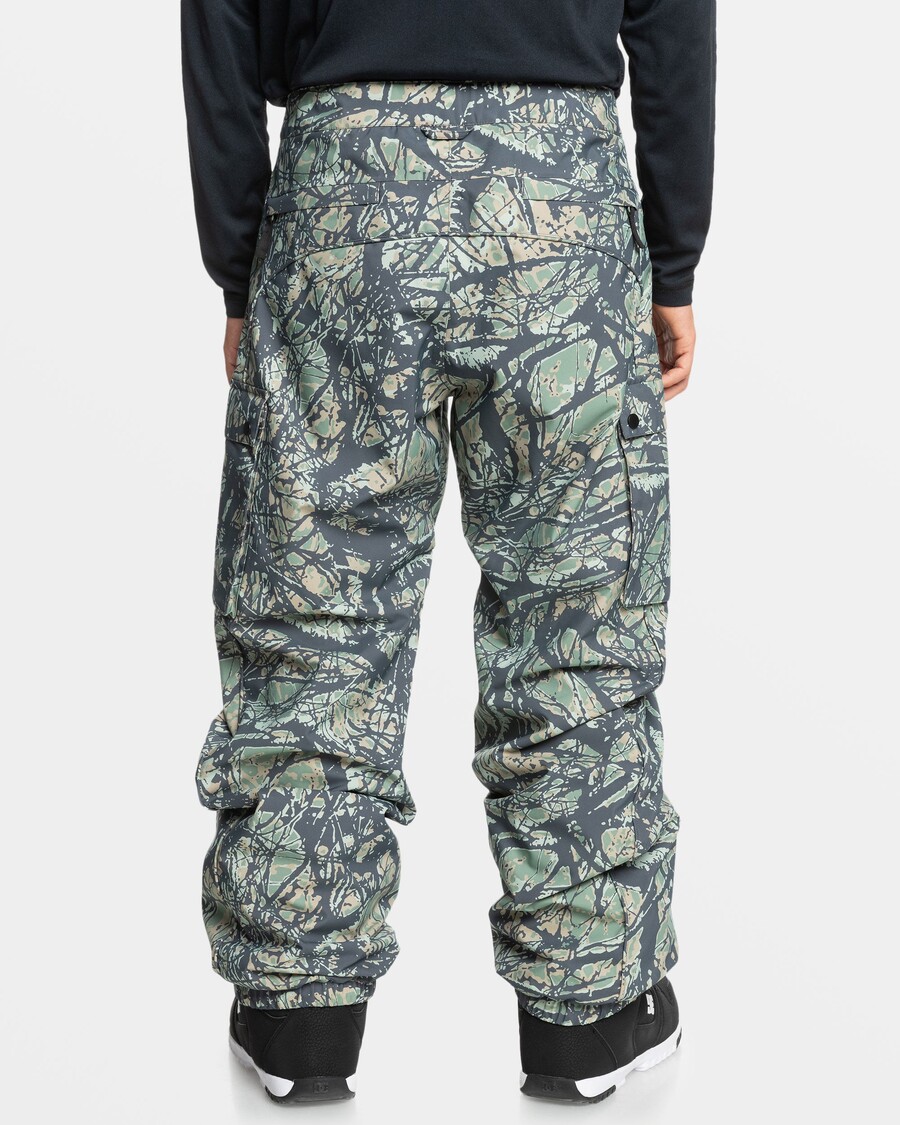 Quik Silver Snow Down Snow Pants - Woodland Abstract Sea Spray
