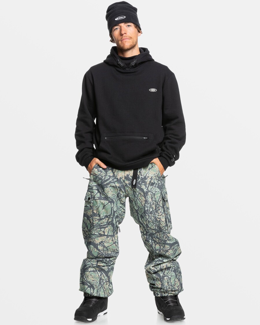 Quik Silver Snow Down Snow Pants - Woodland Abstract Sea Spray