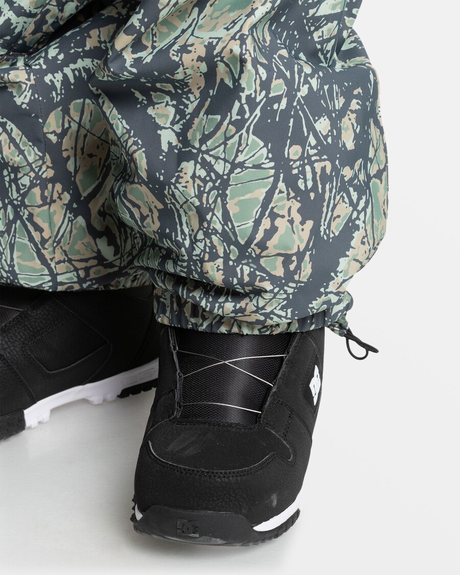 Quik Silver Snow Down Snow Pants - Woodland Abstract Sea Spray