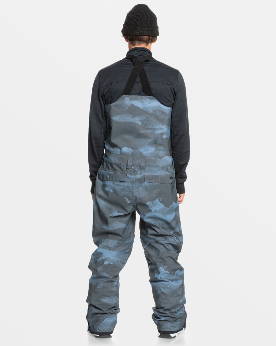 куиксилвер утилити биб панталоне за снег - планински спреј флинт стоне