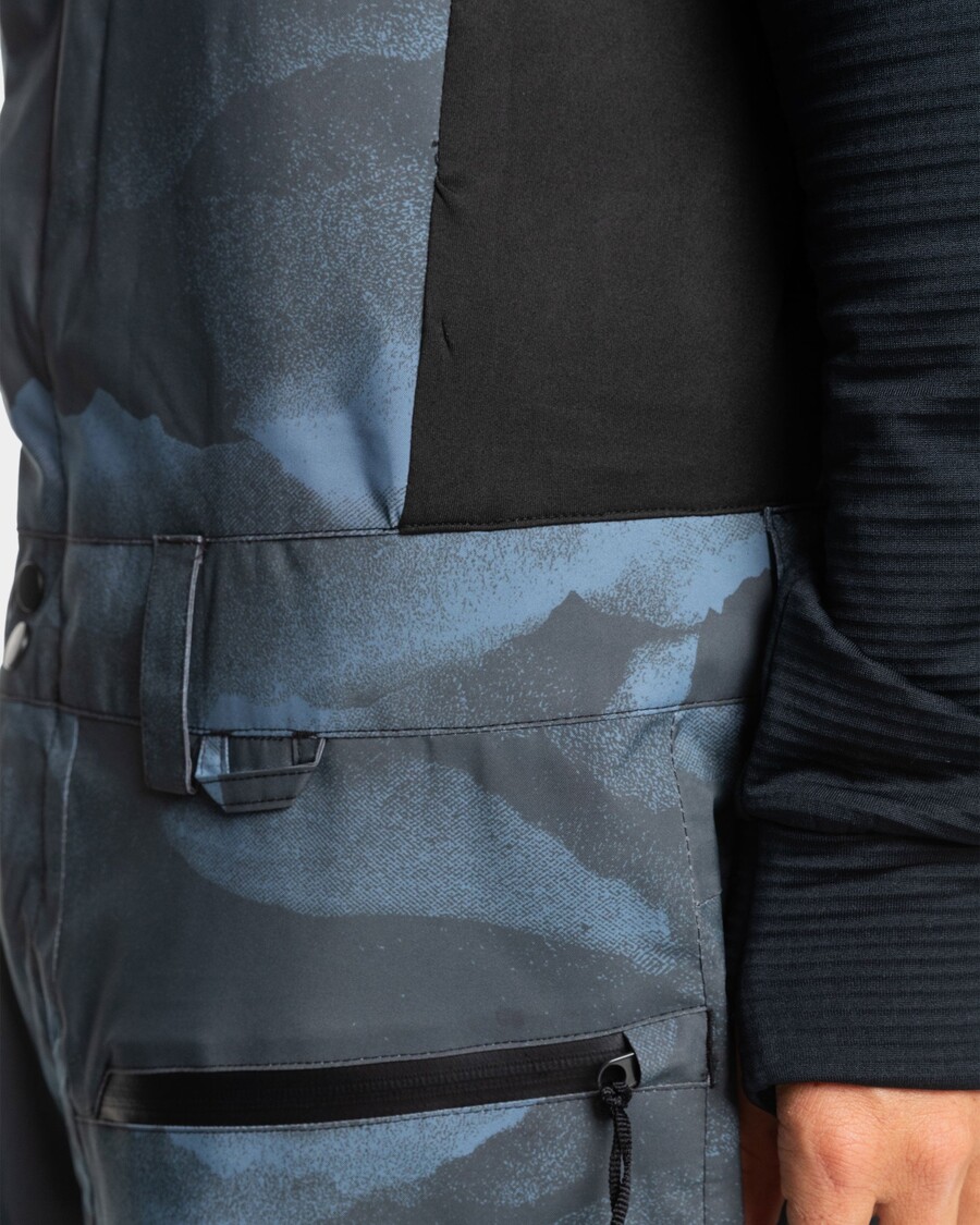 куиксилвер утилити биб панталоне за снег - планински спреј флинт стоне