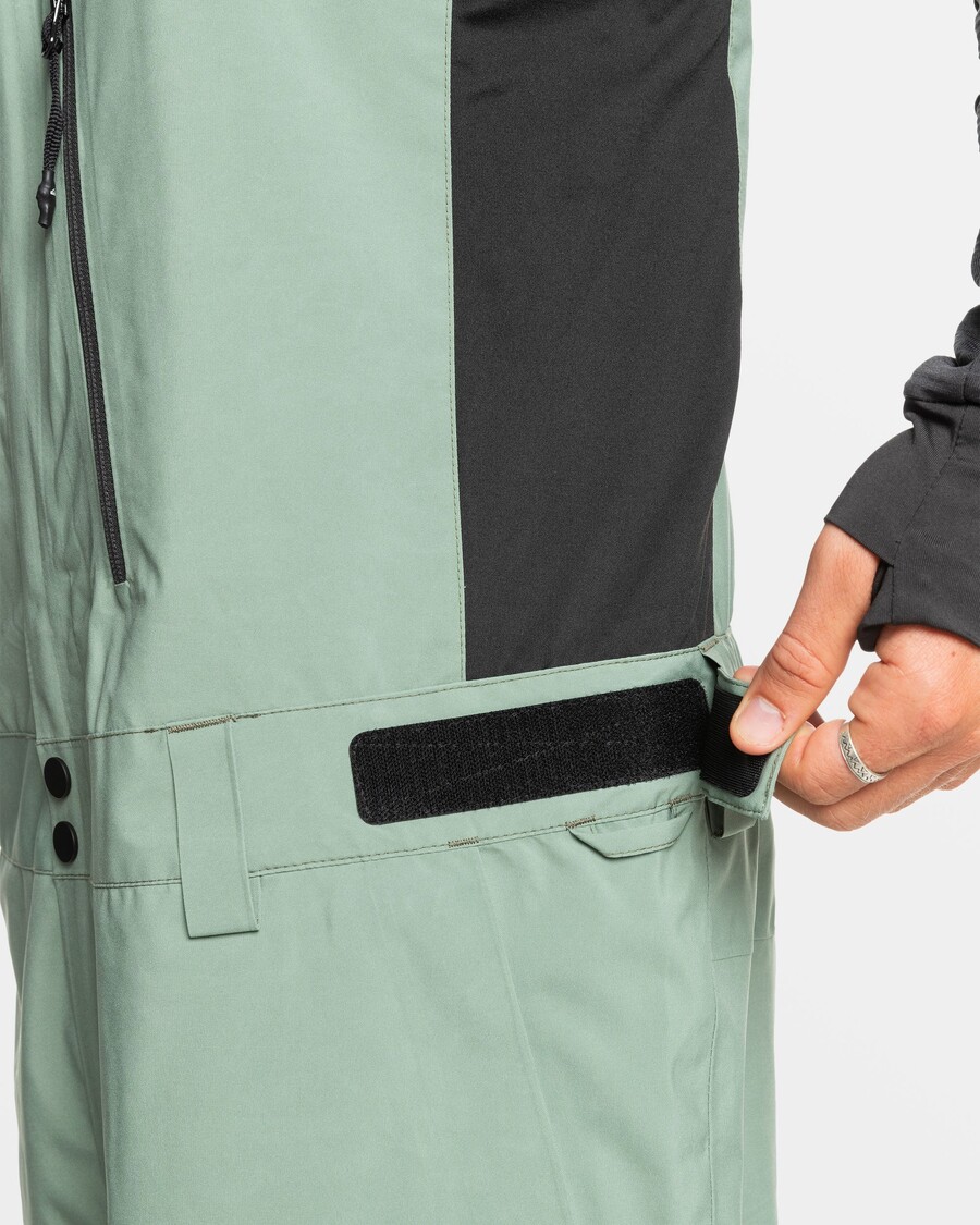 Quiksilver Altostratus Stretch Gore-texové Kalhoty S Náprsenkou Do Sněhu - Mořský Sprej