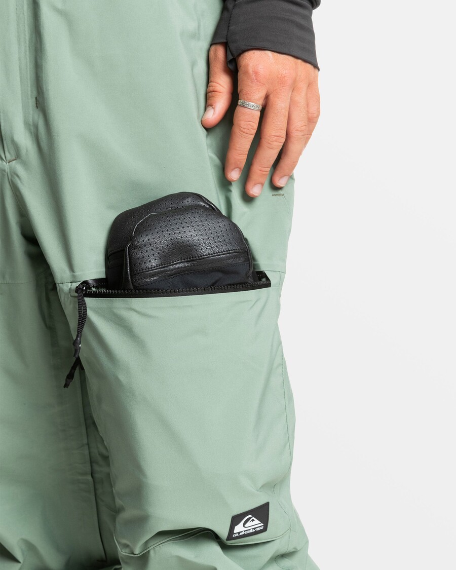 Quiksilver Altostratus Stretch Gore-texové Kalhoty S Náprsenkou Do Sněhu - Mořský Sprej