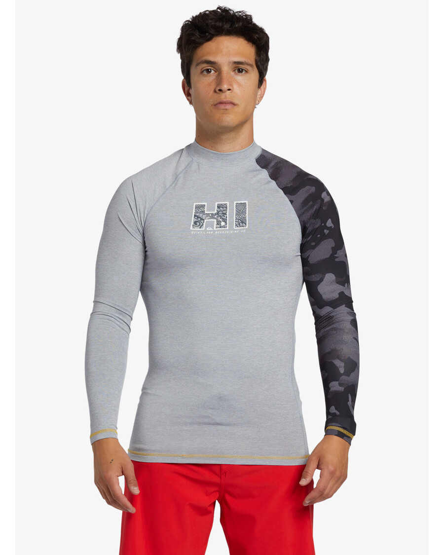 Quik Silver Hi Island Rush μακρυμάνικο Upf 50 Rashguard - Sleet Heather