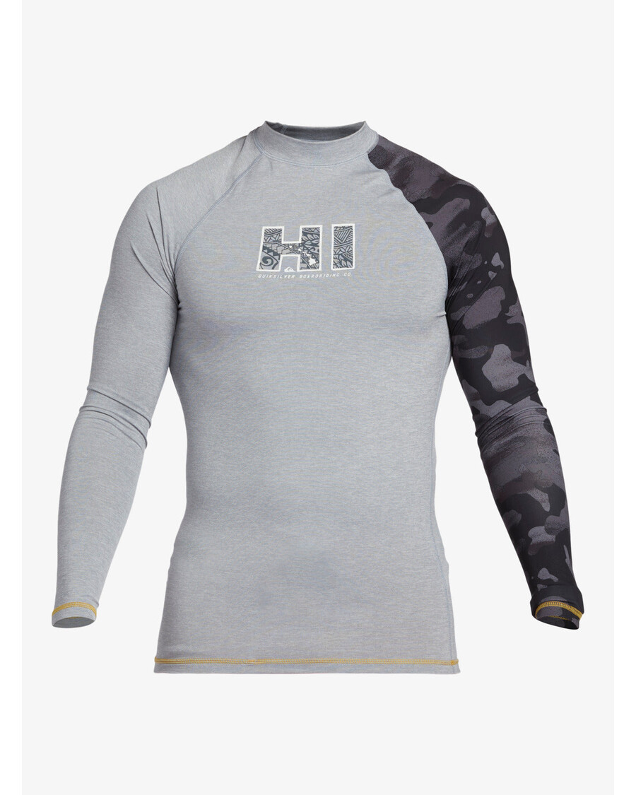Quik Silver Hi Island Rush Uzun Kollu Upf 50 Rashguard - Sleet Heather