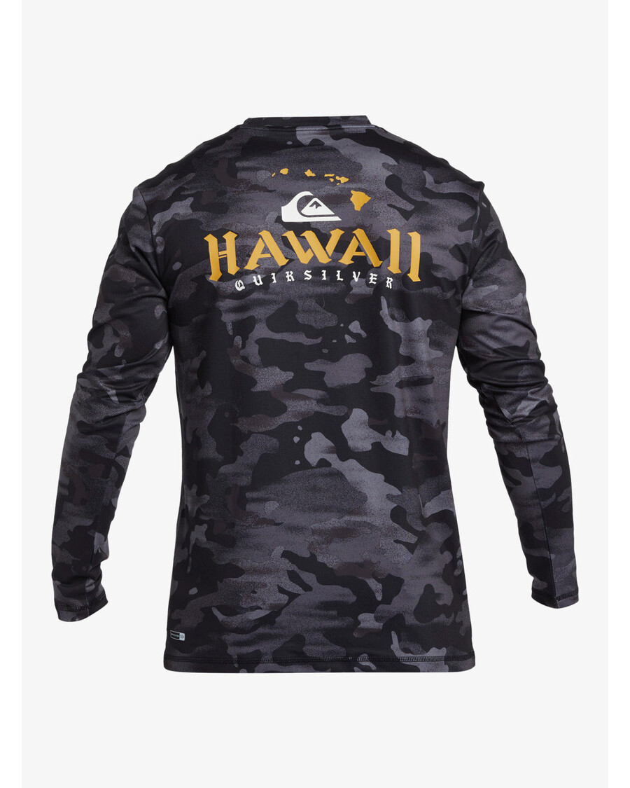 Quik Silver Hi Royalty Surf Long Sleeve UPF 50 Surf T-Shirt - Hi Camo Black