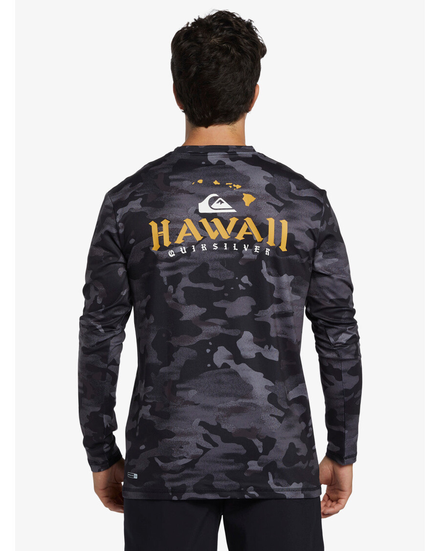 Quik Silver Hi Royalty Surf Long Sleeve UPF 50 Surf T-Shirt - Hi Camo Black
