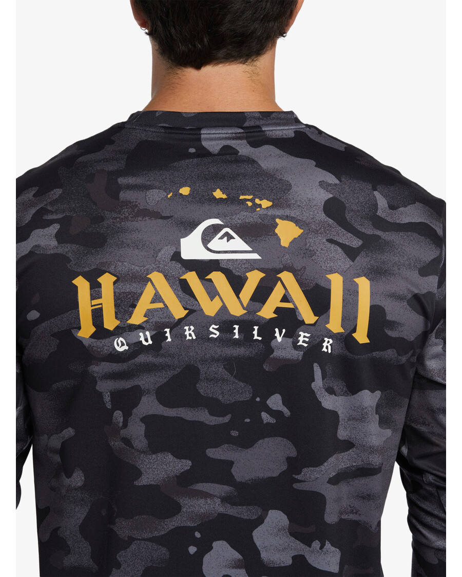 Quik Silver Hi Royalty Surf Long Sleeve UPF 50 Surf T-Shirt - Hi Camo Black