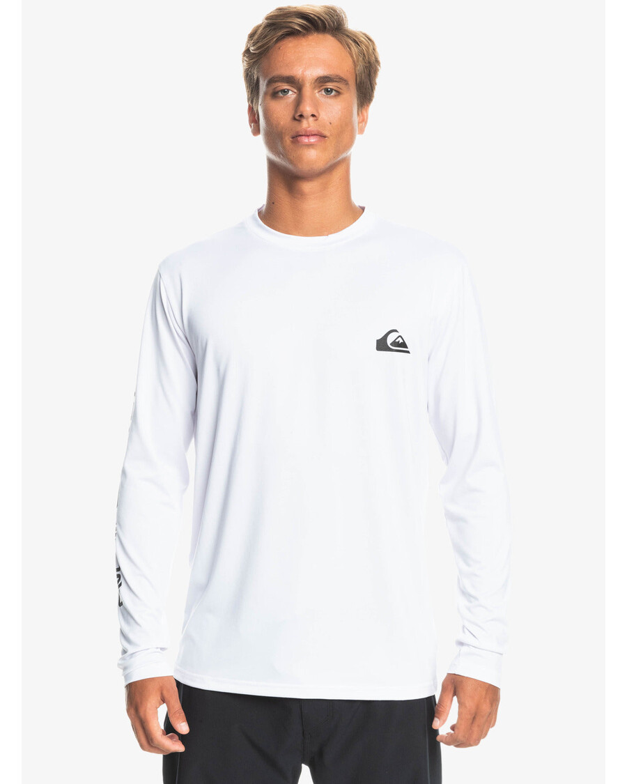 Quik Silver Omni Session Long Sleeve UPF 50 Surf T-Shirt - White