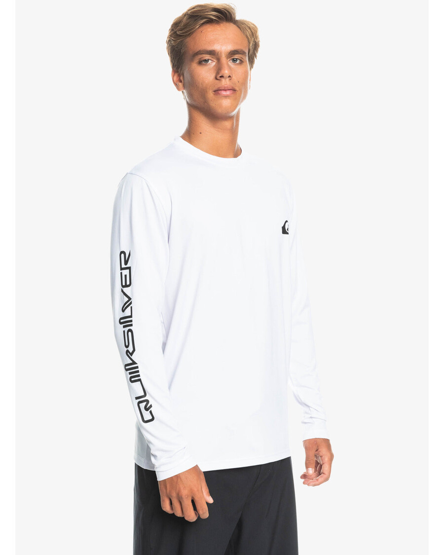 Quik Silver Omni Session Long Sleeve UPF 50 Surf T-Shirt - White