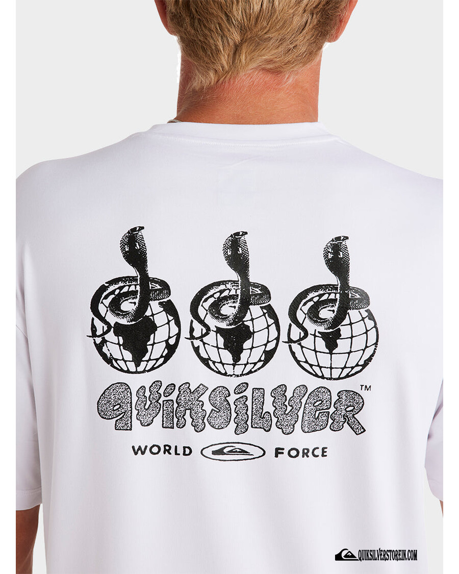 Quik Silver Mix Session Upf 50 κοντομάνικο μπλουζάκι Surf - εκρού