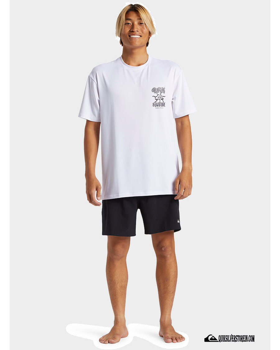 Quik Silver Mix Session Upf 50 κοντομάνικο μπλουζάκι Surf - εκρού