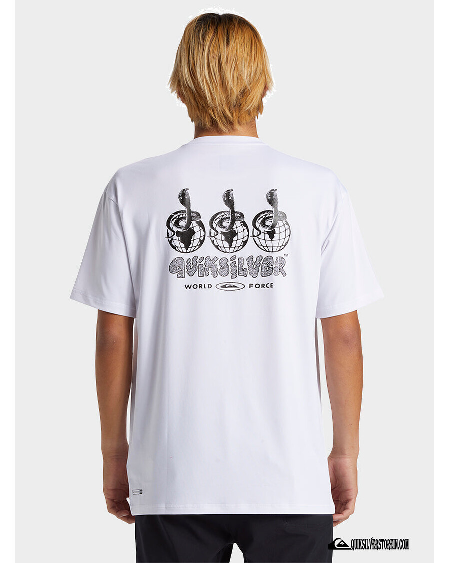 Quik Silver Mix Session Upf 50 κοντομάνικο μπλουζάκι Surf - εκρού