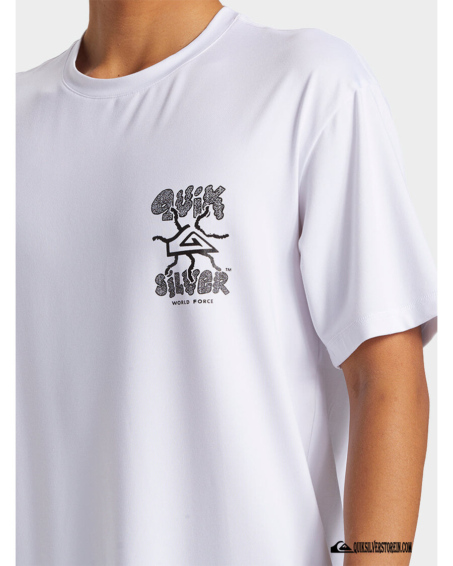 Quik Silver Mix Session Upf 50 κοντομάνικο μπλουζάκι Surf - εκρού