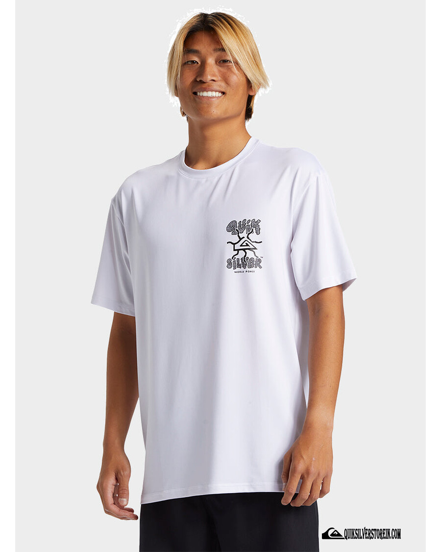 Quik Silver Mix Session Upf 50 κοντομάνικο μπλουζάκι Surf - εκρού