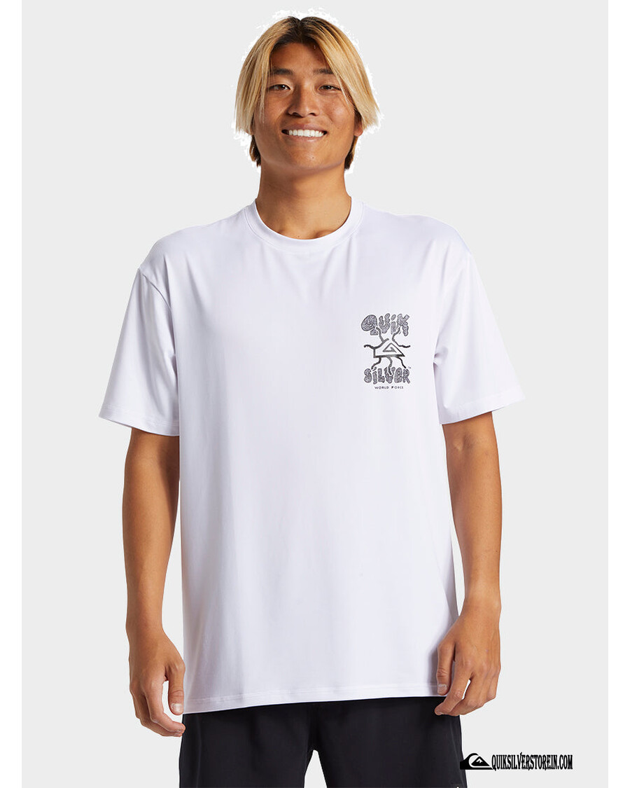 Quik Silver Mix Session Upf 50 κοντομάνικο μπλουζάκι Surf - εκρού