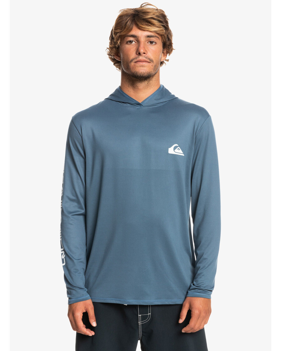 Quik Silver Omni Session UPF 50 Hooded Long Sleeve Surf Tee - Bering Sea
