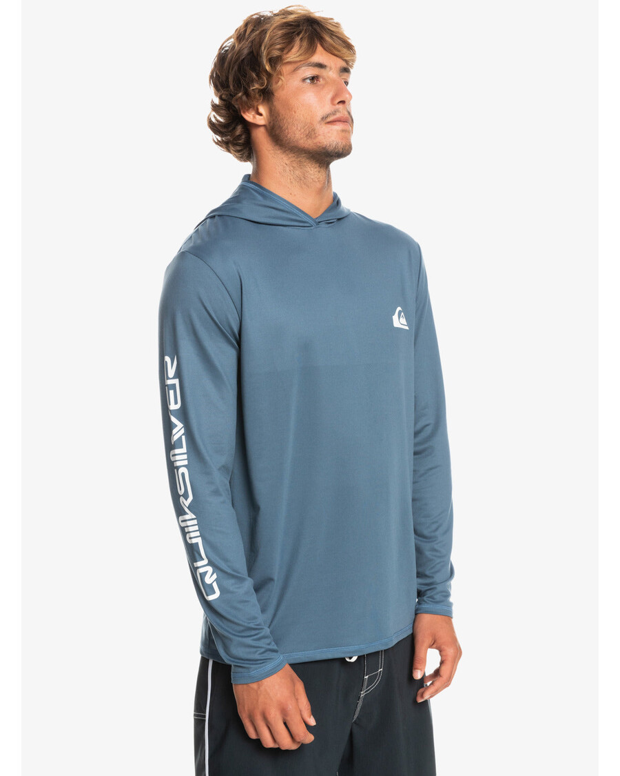 Quik Silver Omni Session UPF 50 Hooded Long Sleeve Surf Tee - Bering Sea