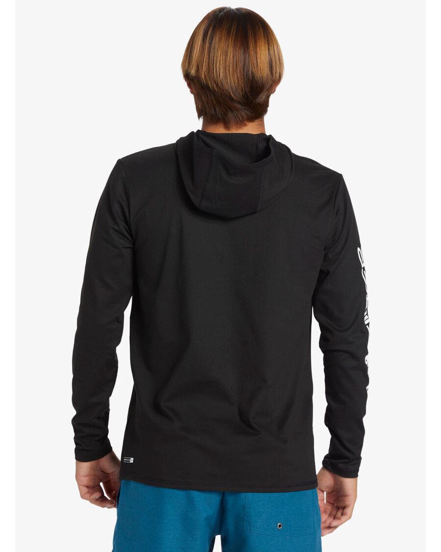 Quiksilver Omni Session Upf μακρυμάνικο μπλουζάκι σερφ 50 με κουκούλα - μαύρο