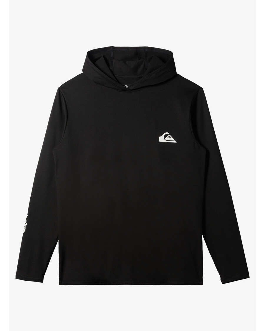 Quiksilver Omni Session Upf μακρυμάνικο μπλουζάκι σερφ 50 με κουκούλα - μαύρο