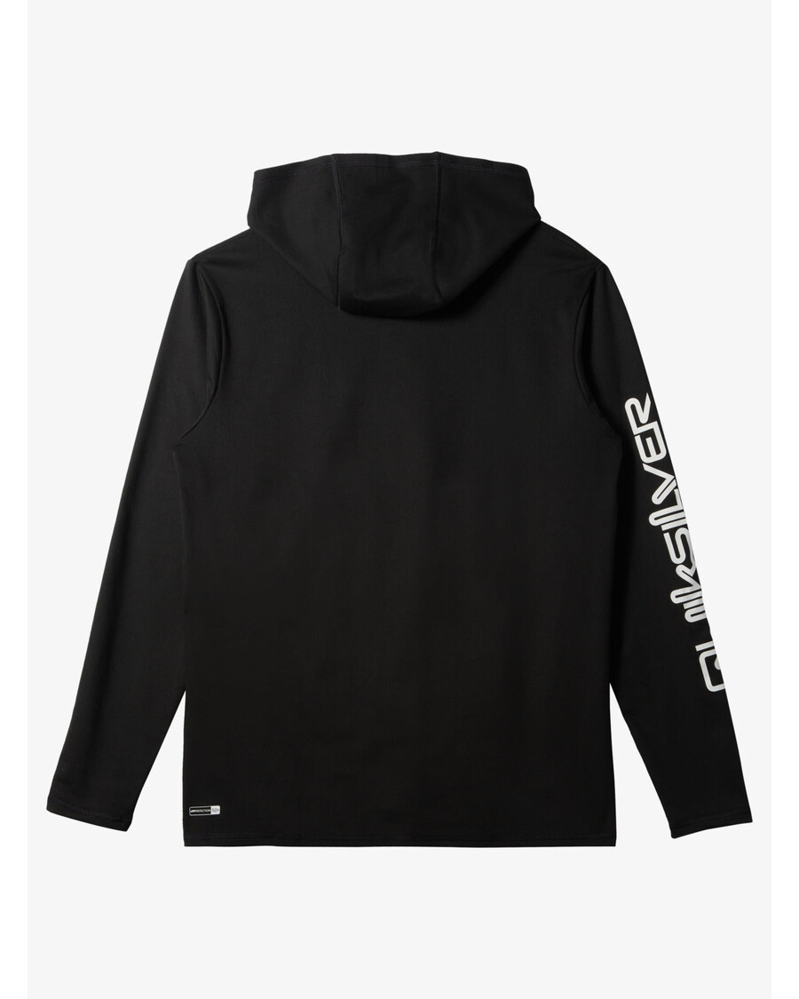 Quiksilver Omni Session Upf μακρυμάνικο μπλουζάκι σερφ 50 με κουκούλα - μαύρο