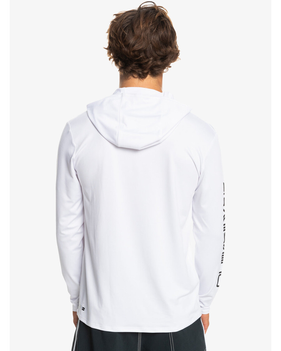 Quik Silver Omni Session UPF 50 Hooded Long Sleeve Surf Tee - White