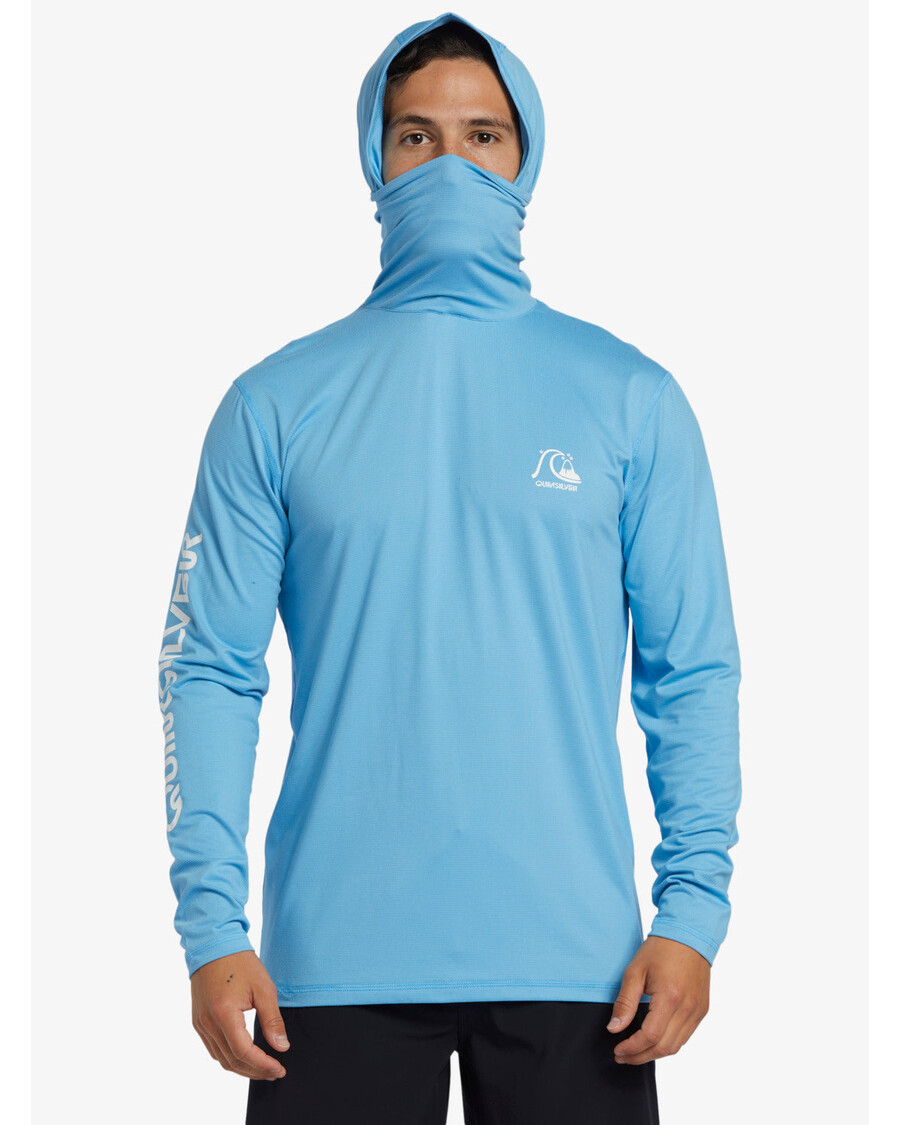 Quiksilver Heritage Upf 50 Majica Za Surfanje S Kapuljačom Dugih Rukava - Azurno Plava