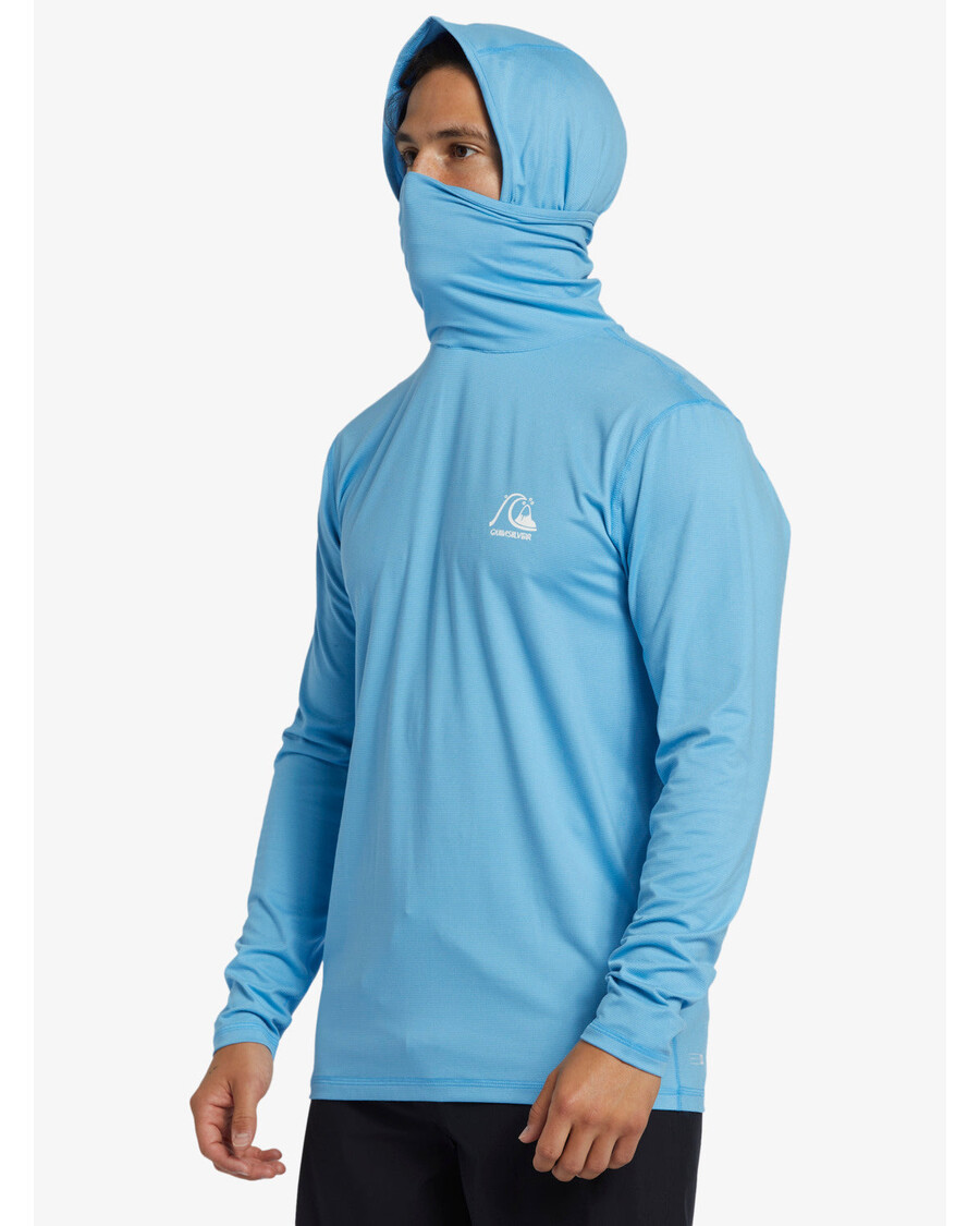 Quiksilver Heritage Upf 50 Majica Za Surfanje S Kapuljačom Dugih Rukava - Azurno Plava