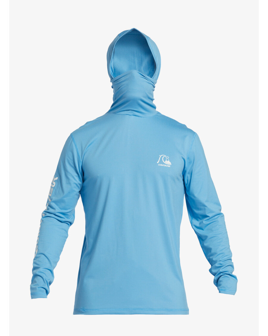 Quiksilver Heritage Upf 50 Surfové Tričko S Kapucňou A Dlhým Rukávom - Azúrovo Modré