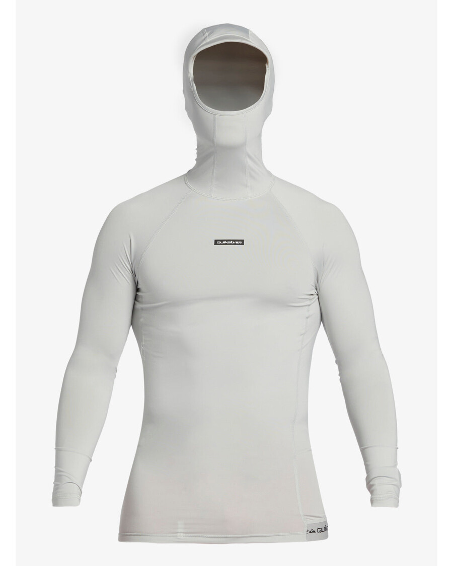 Quiksilver Storm Tripper με κουκούλα μακρύ μανίκι Surf Top - γκρι βιολετί
