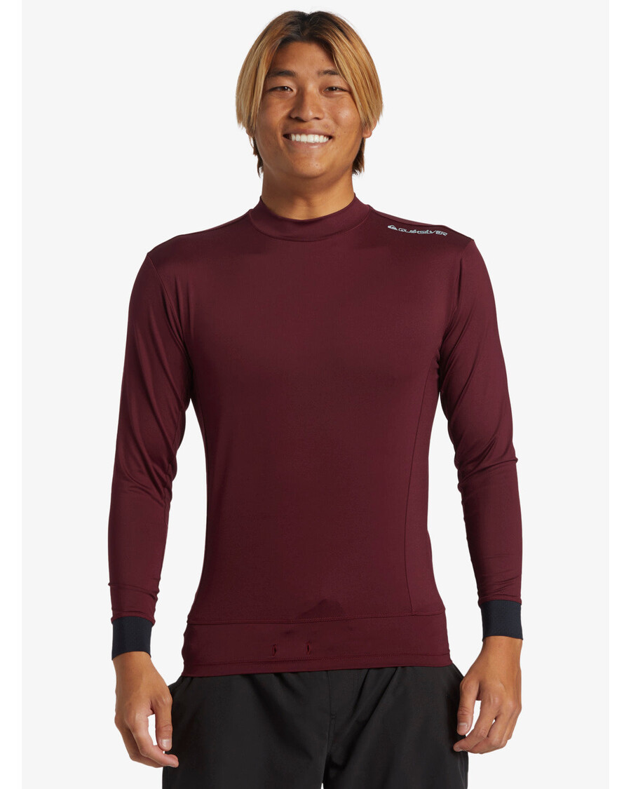 Quik Silver Highline UPF50 Long Sleeve Rashguard - Wine