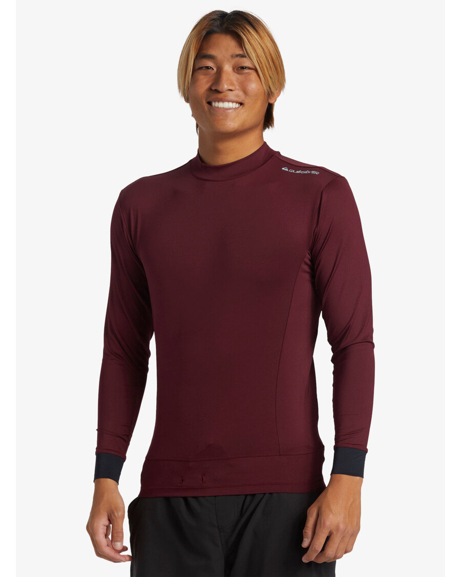 Quik Silver Highline UPF50 Long Sleeve Rashguard - Wine