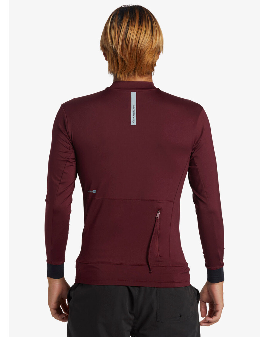 Quik Silver Highline UPF50 Long Sleeve Rashguard - Wine