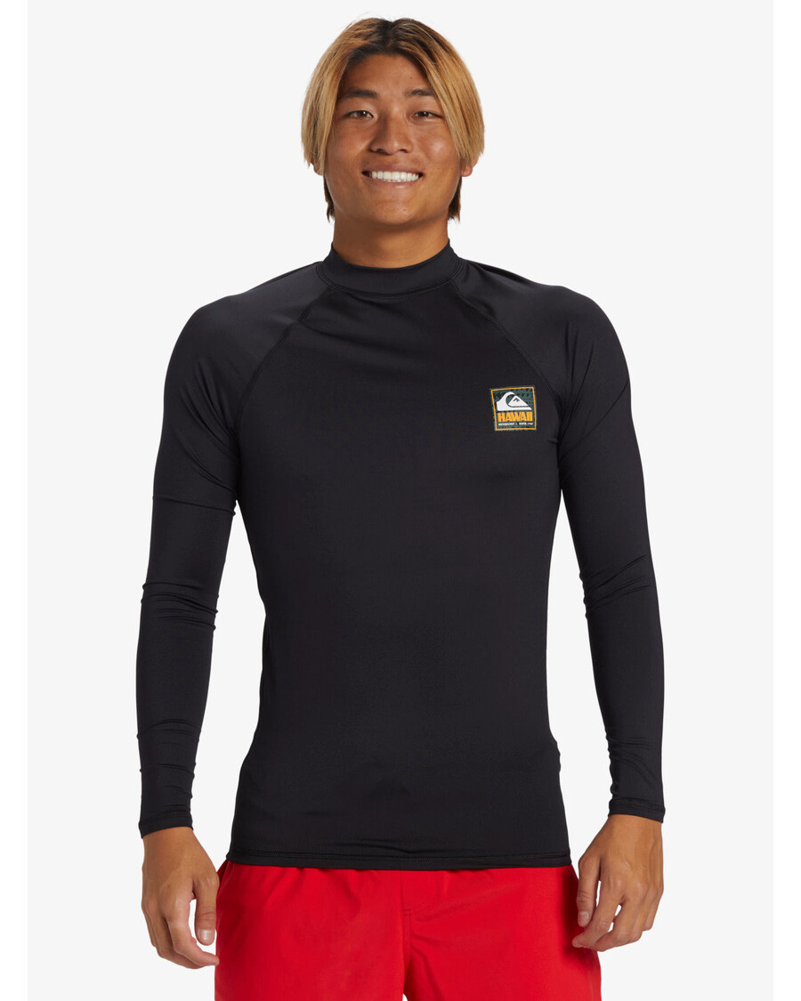 Quiksilver κονκάρδα της Χαβάης Upf 50 με μακριά μανίκια Rashguard - μαύρο