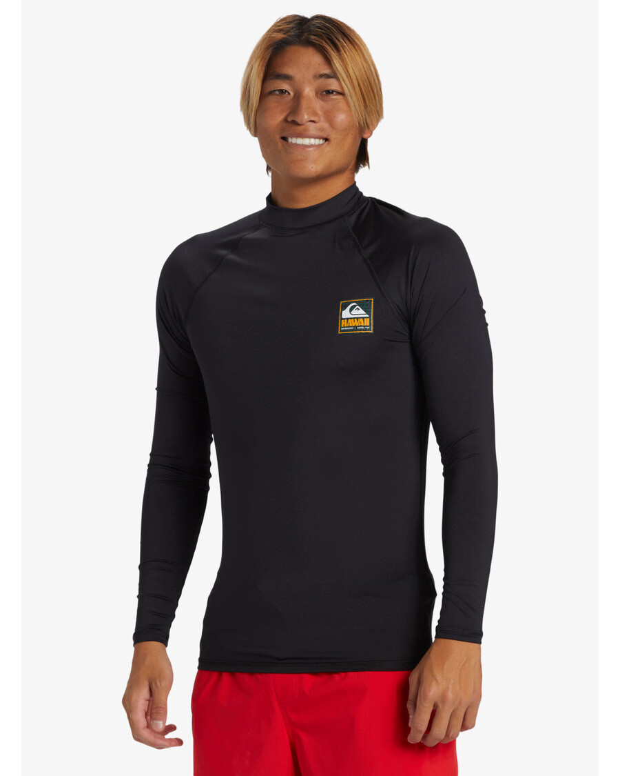 Quiksilver κονκάρδα της Χαβάης Upf 50 με μακριά μανίκια Rashguard - μαύρο