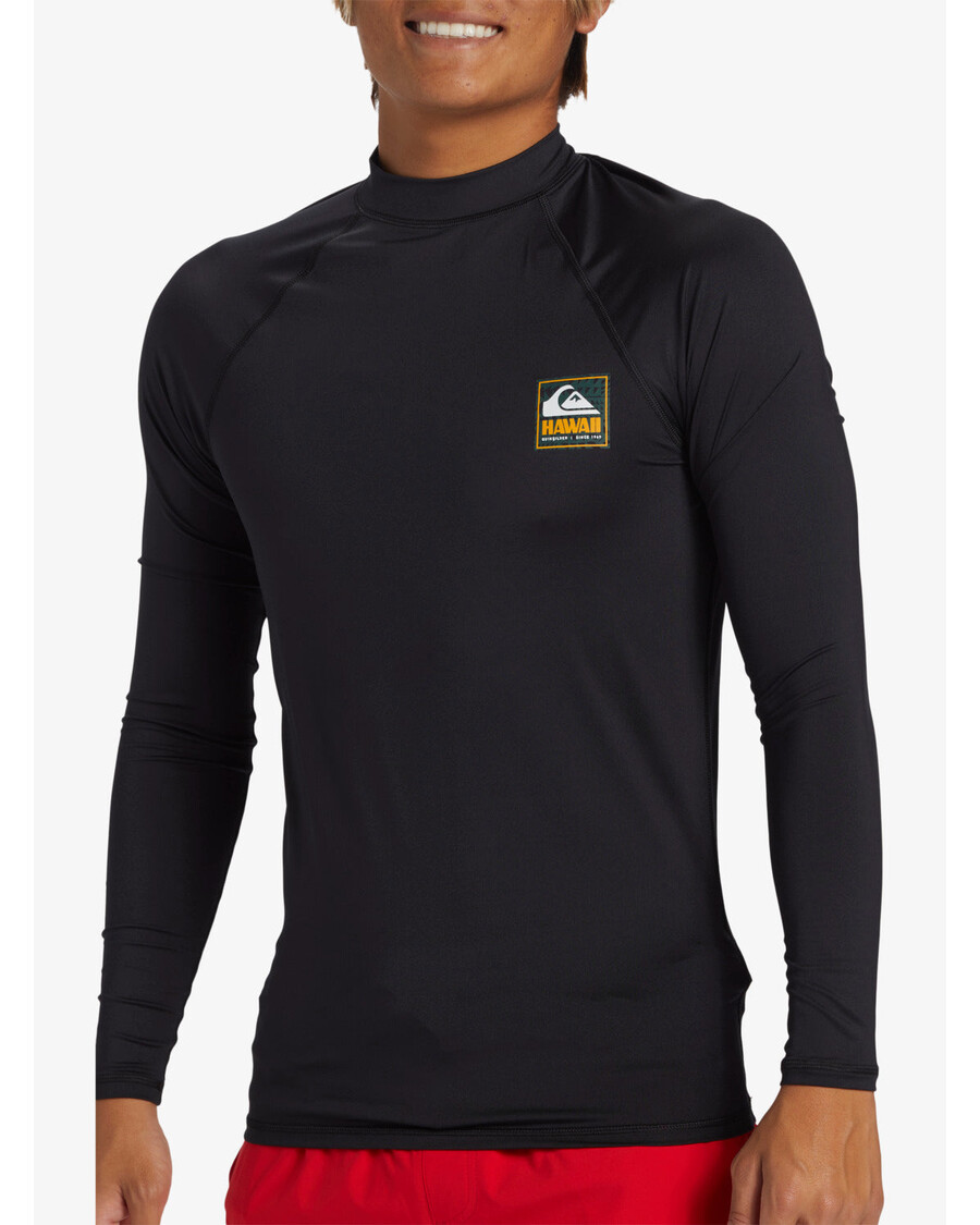 Quiksilver κονκάρδα της Χαβάης Upf 50 με μακριά μανίκια Rashguard - μαύρο
