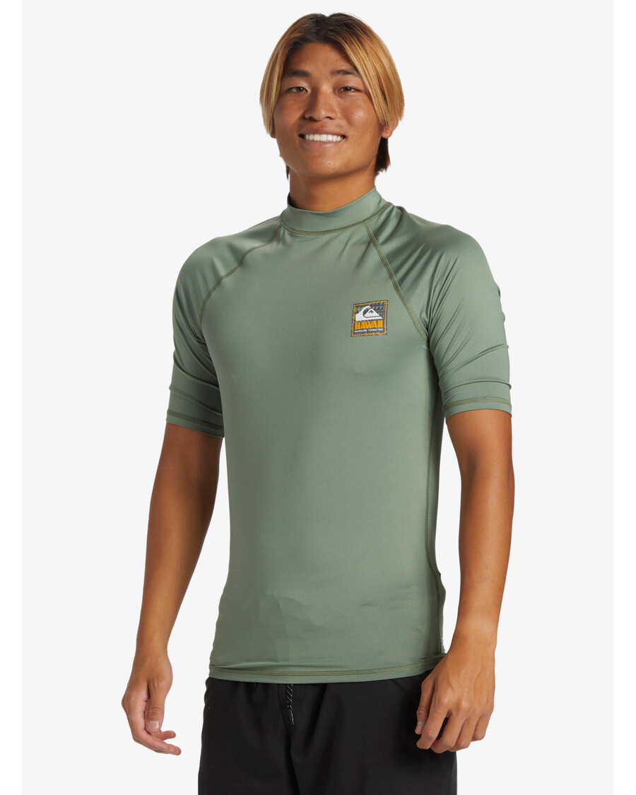 Quiksilver κονκάρδα χαβάης Upf 50 κοντομάνικο προστατευτικό εξανθήματος - θαλάσσιο σπρέι