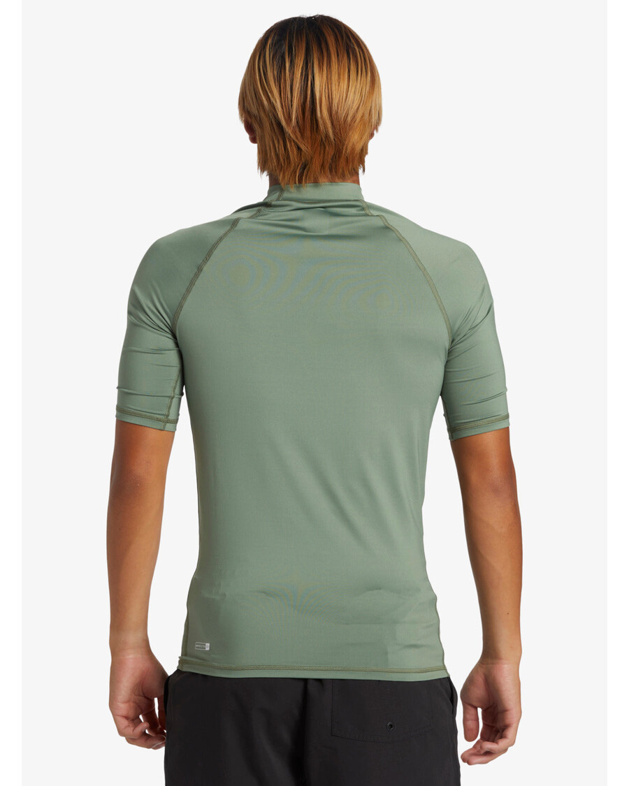 Quiksilver κονκάρδα χαβάης Upf 50 κοντομάνικο προστατευτικό εξανθήματος - θαλάσσιο σπρέι