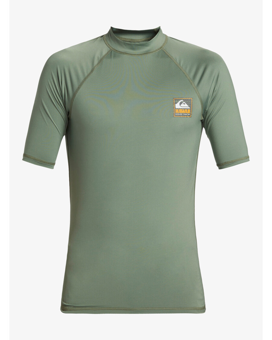 Quiksilver κονκάρδα χαβάης Upf 50 κοντομάνικο προστατευτικό εξανθήματος - θαλάσσιο σπρέι