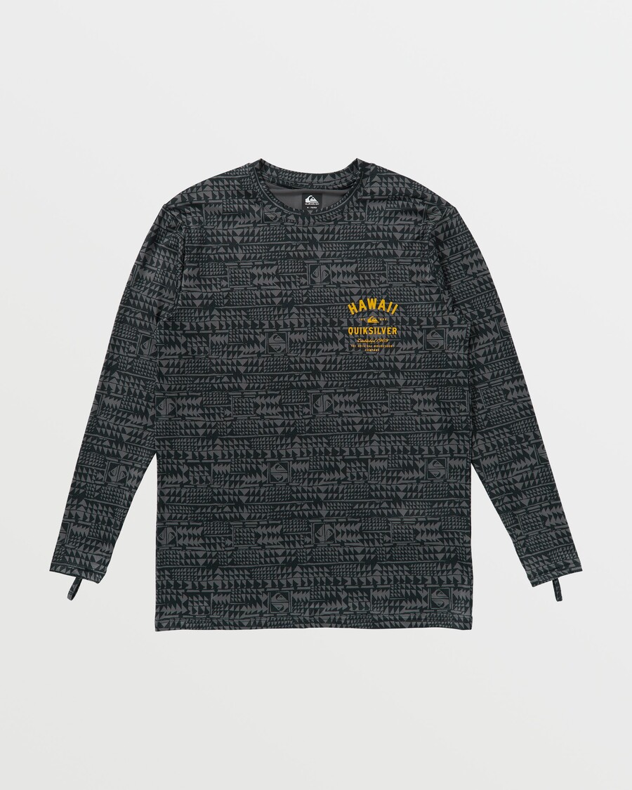 Quiksilver Hawaii Multiply Surfové Tričko S Dlhým Rukávom - čierne