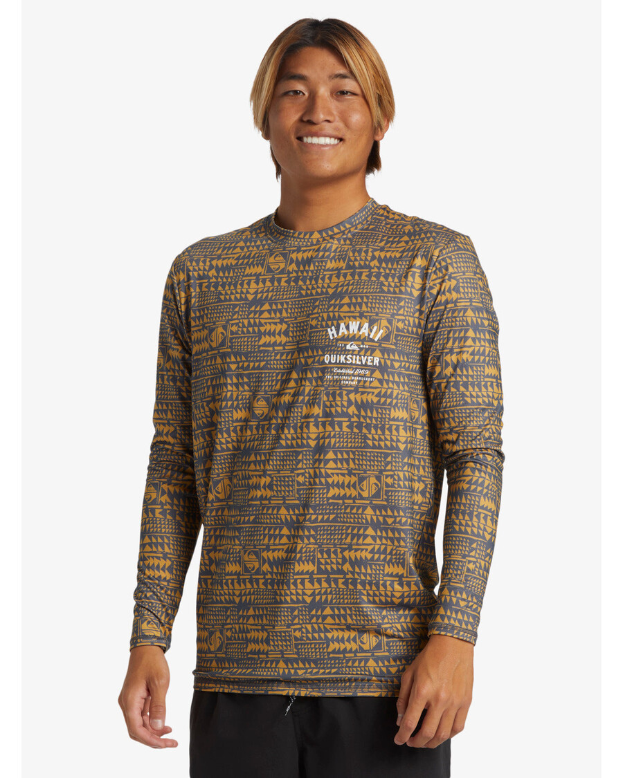 Quiksilver Hawaii Multiply Surfové Tričko S Dlhým Rukávom - železná Brána
