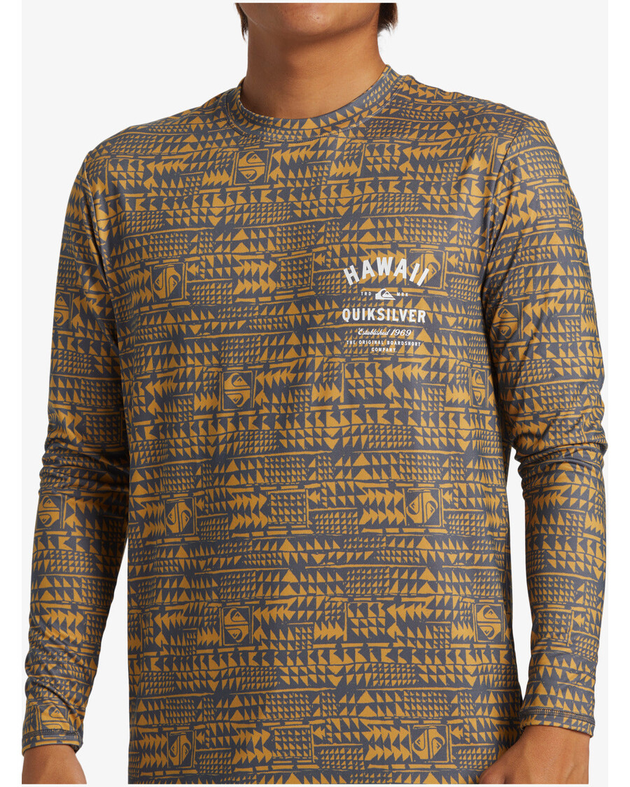 Quiksilver Hawaii Multiply Surfové Tričko S Dlhým Rukávom - železná Brána