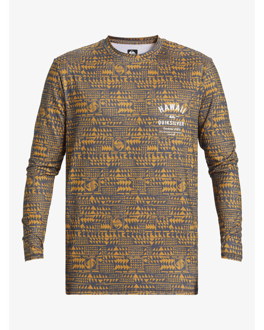 Quiksilver Hawaii Multiply Surfové Tričko S Dlhým Rukávom - železná Brána