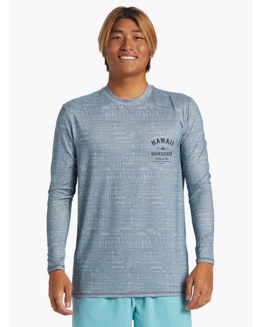 Quik Silver Hawaii Multiply Long Sleeve Surf Tee - Quarry