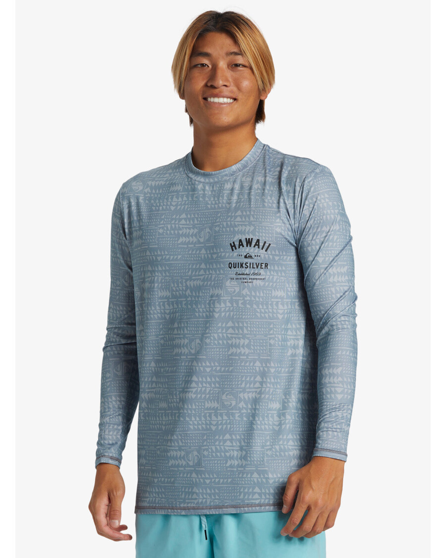 Quik Silver Hawaii Multiply Long Sleeve Surf Tee - Quarry